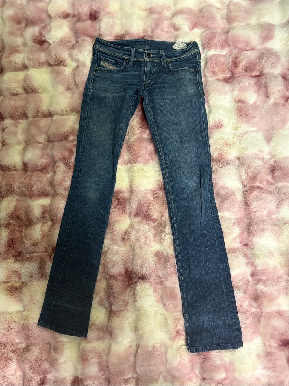 Women’s Diesel Mid-Rise Straight Leg Jeans - Blue size 27